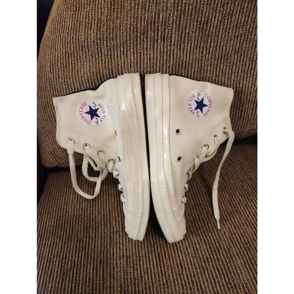 CdG PLAY x Converse Women's Size 7 Chuck Taylor  Peek-A-Boo High Top Sneaker - Picture 8 of 13